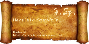Herzfeld Szevér névjegykártya